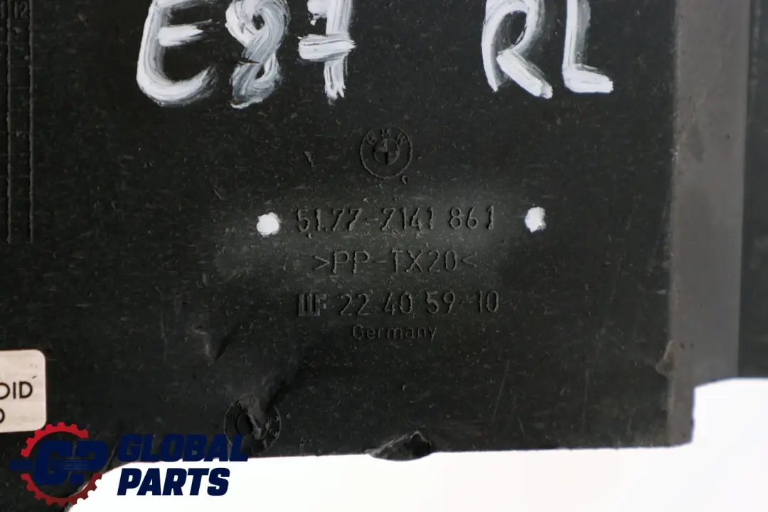 Rivestimento Pianale Laterale Posteriore Sinistro per BMW E81 E82 E87 con numero di parte 7141861 BMW E81 E82 E87 Rivestimento Pianale Laterale Posteriore Sinistro - SKU 7141861 - Numero di parte 7141861
