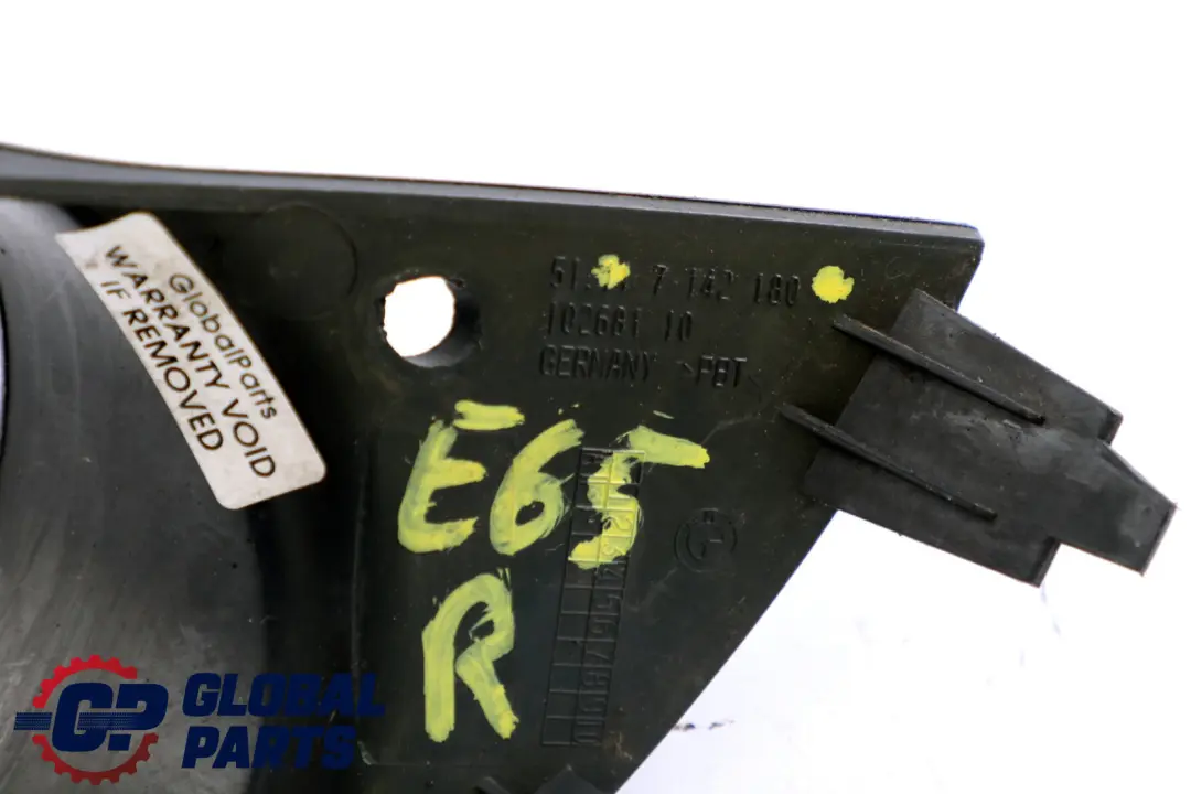BMW 7 Series E65 E66 Front Right O/S Bumper Cover Fog Lamp Trim - SKU 7142180 - Part number 7142180