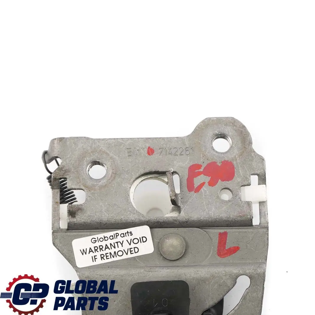 Frame Mechanism Left N/S Lock Catch to BMW 3 Series E90 Saloon Rear Seat with Part number 7142261 BMW 3 Series E90 Saloon Rear Seat Frame Mechanism Left N/S Lock Catch - SKU 7142261 - Part number 7142261
