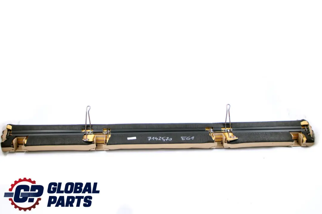BMW 5 Series E61 Touring Rear Seat Isofix Base Cover Strip Beige Leather - SKU 7142570 - Part number 7142570