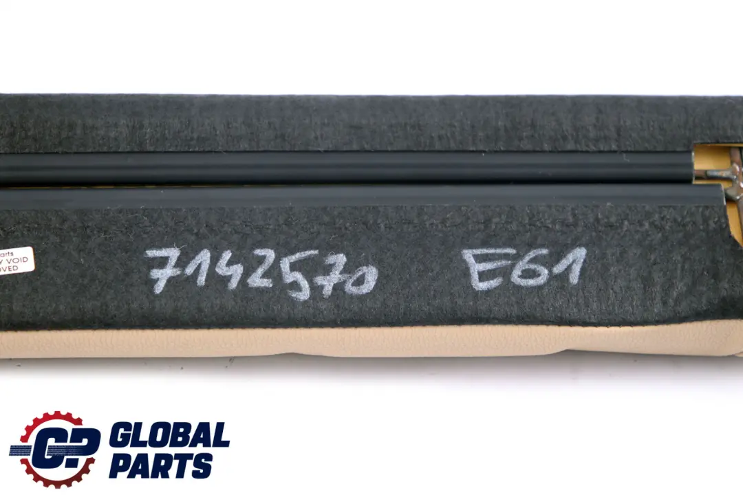 BMW 5 Series E61 Touring Rear Seat Isofix Base Cover Strip Beige Leather - SKU 7142570 - Part number 7142570