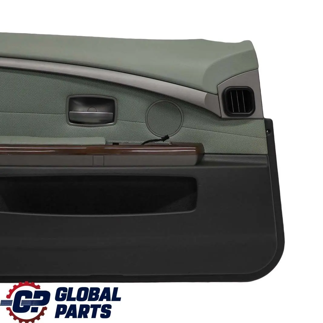 Front Left N/S Door Card Leather Nasca Green Lining Trim to BMW 7 Series E65 E66 with Part number 7142669 BMW 7 Series E65 E66 Front Left N/S Door Card Leather Nasca Green Lining Trim - SKU 7142669 - Part number 7142669