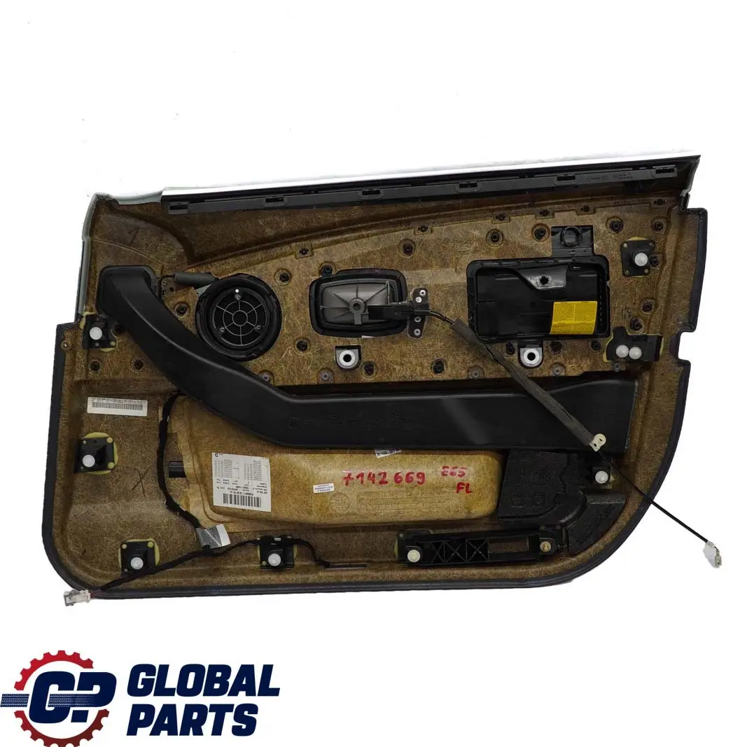 BMW 7 E65 E66 Panneau Portieres Revetement a L'Avant Gauche Cuir Nasca Vert - SKU 7142669 - Numéro de pièce 7142669