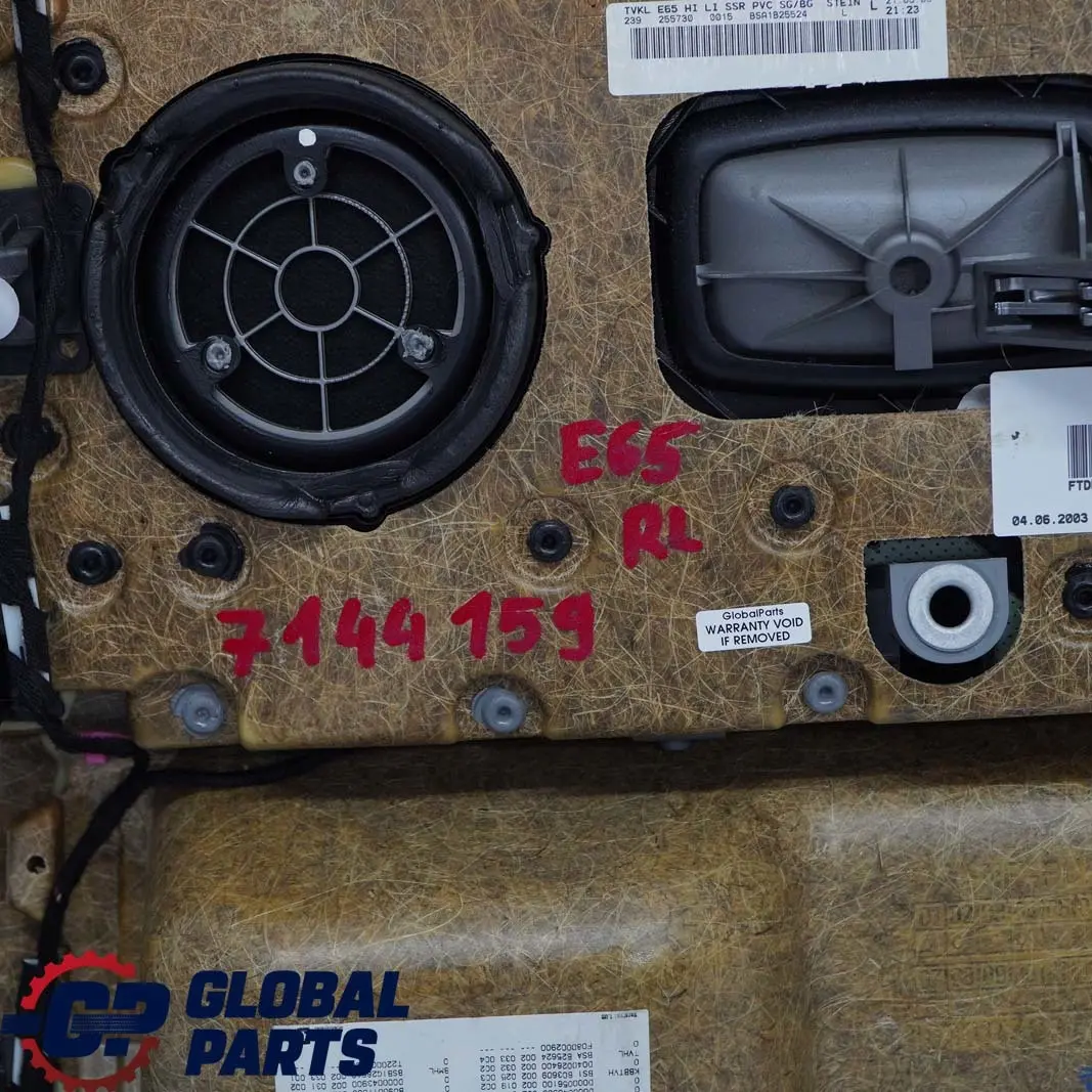 BMW 7 E65 Panneau Portieres Revetement Arriere Gauche Cuir Nasca Vert - SKU 7144159 - Numéro de pièce 7144159