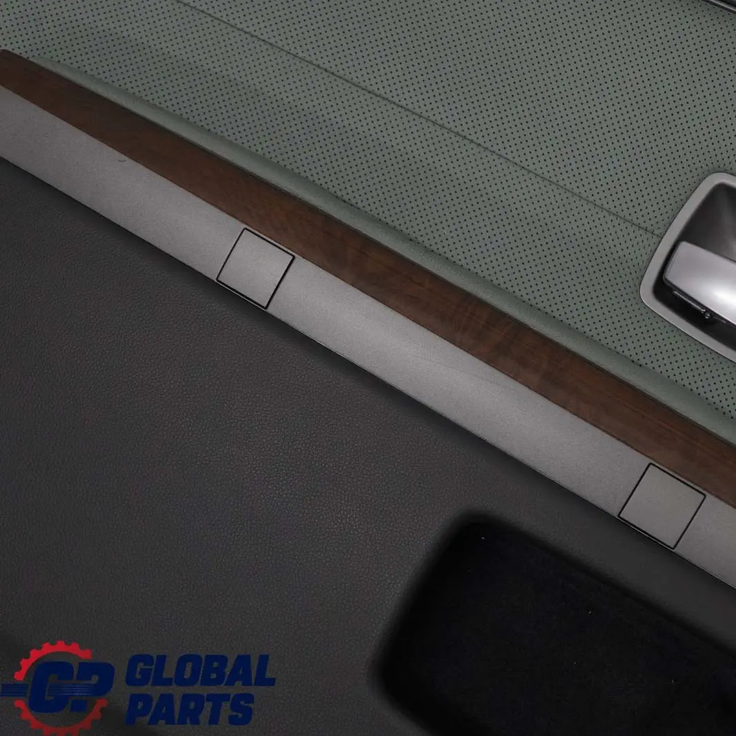 Left Door Card Leather Nasca Green Lining Trim para BMW E65 Rear con número de pieza 7144159 BMW E65 Rear Left Door Card Leather Nasca Green Lining Trim - SKU 7144159 - Número de pieza 7144159