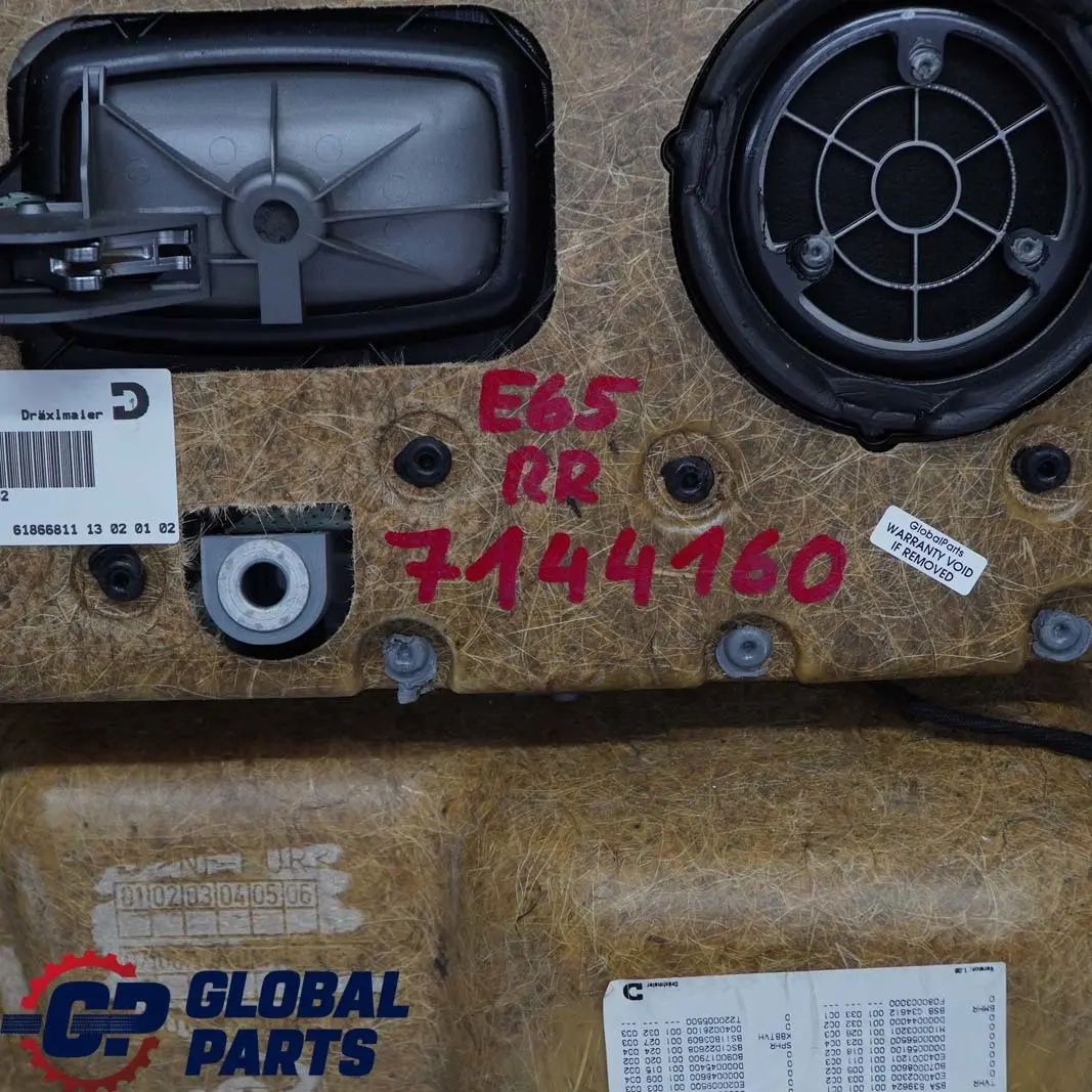 BMW 7 er E65 Türverkleidung Abdeckung Hinten Rechts Leder Nasca Gruen - SKU 7144160 - Teilenummer 7144160