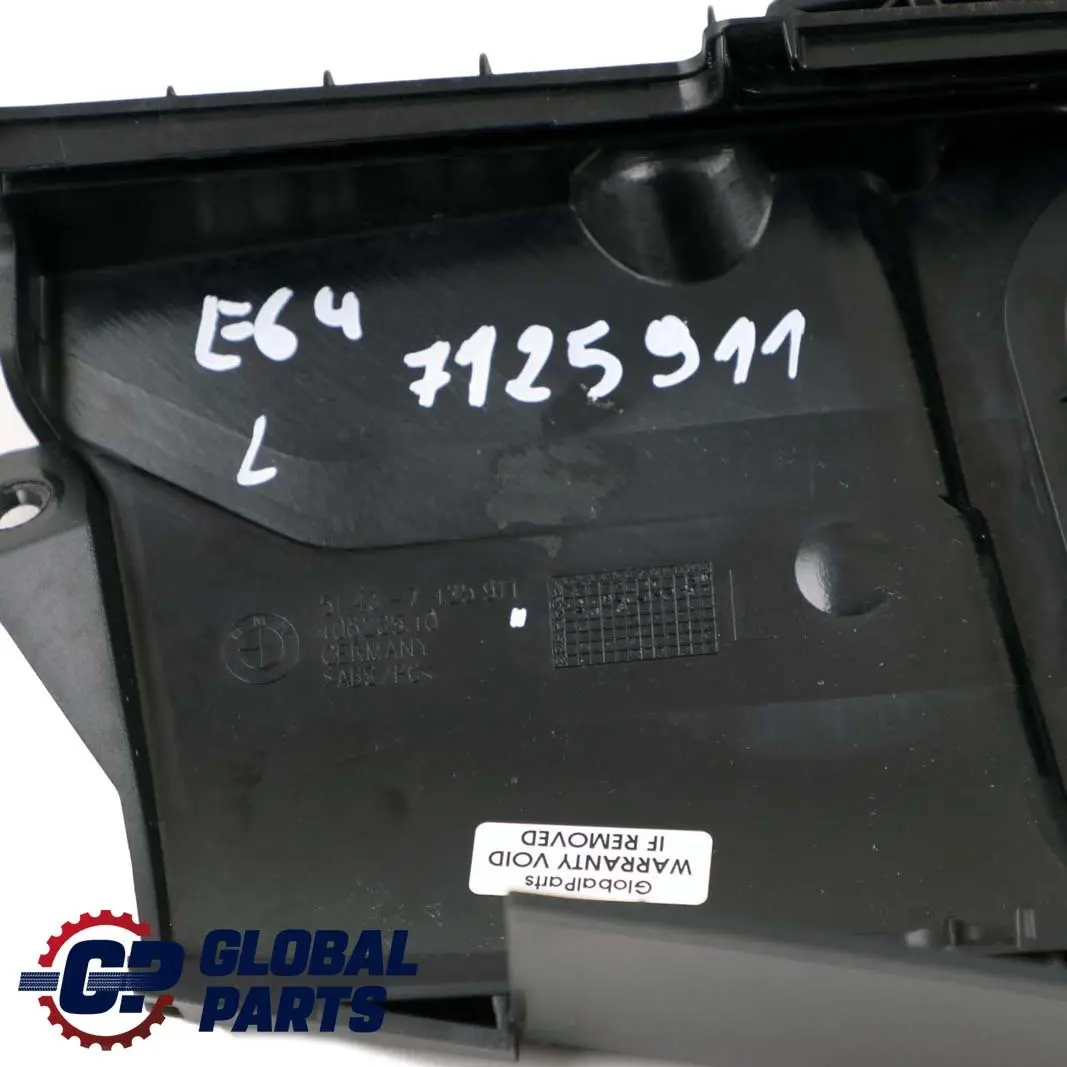 BMW 6 er E64 Cabrio Klappe Gestängeaustritt Links Schwarz - SKU 7144243 - Teilenummer 7144243