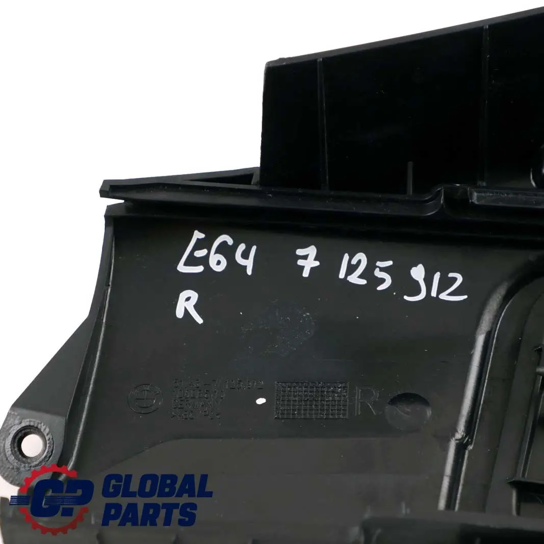 BMW 6 E64 Flap Linkage Outlet Folding Top Lid Roof Right O/S Cover Black - SKU 7144244 - Part number 7144244