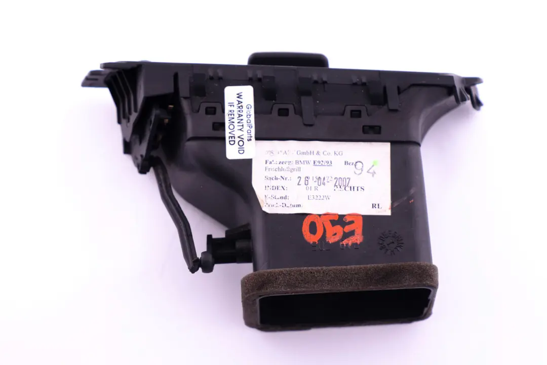 Rejilla Ventilación Derecha Tablero Piezas 9130466 9151168 para BMW E90 E91 E92 con número de pieza 7144248 BMW E90 E91 E92 Rejilla Ventilación Derecha Tablero Piezas 9130466 9151168 - SKU 7144248 - Número de pieza 7144248