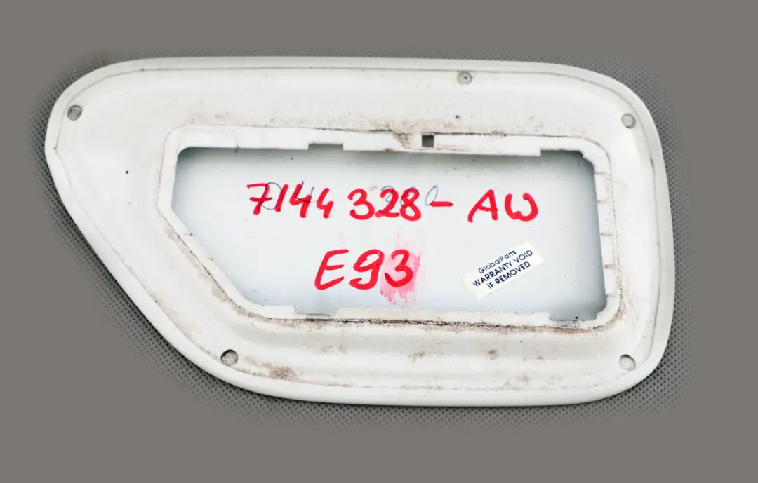 BMW 3 E93 E93N LCI Coperchio Carburante Sportello Alpinweiss 3 Bianco - SKU 7144328-AW - Numero di parte 7144328