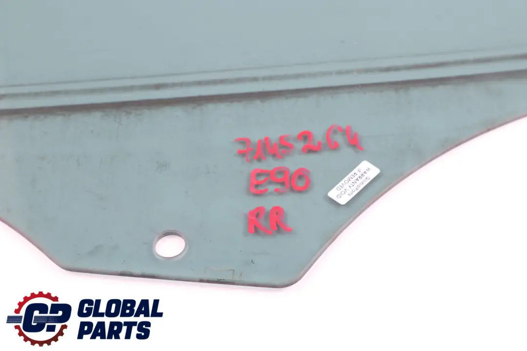 Puerta Ventana Vidrio Tintado Trasero Derecho para BMW E90 E90N LCI con número de pieza 7145264 BMW E90 E90N LCI Puerta Ventana Vidrio Tintado Trasero Derecho - SKU 7145264 - Número de pieza 7145264