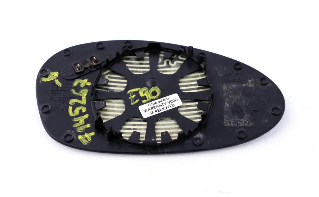 Left N/S Wing Mirror Glass Heated Wide Angle Blue to BMW E81 E87 E90 E91 with Part number 7145267 BMW E81 E87 E90 E91 Left N/S Wing Mirror Glass Heated Wide Angle Blue - SKU 7145267-6 - Part number 7145267