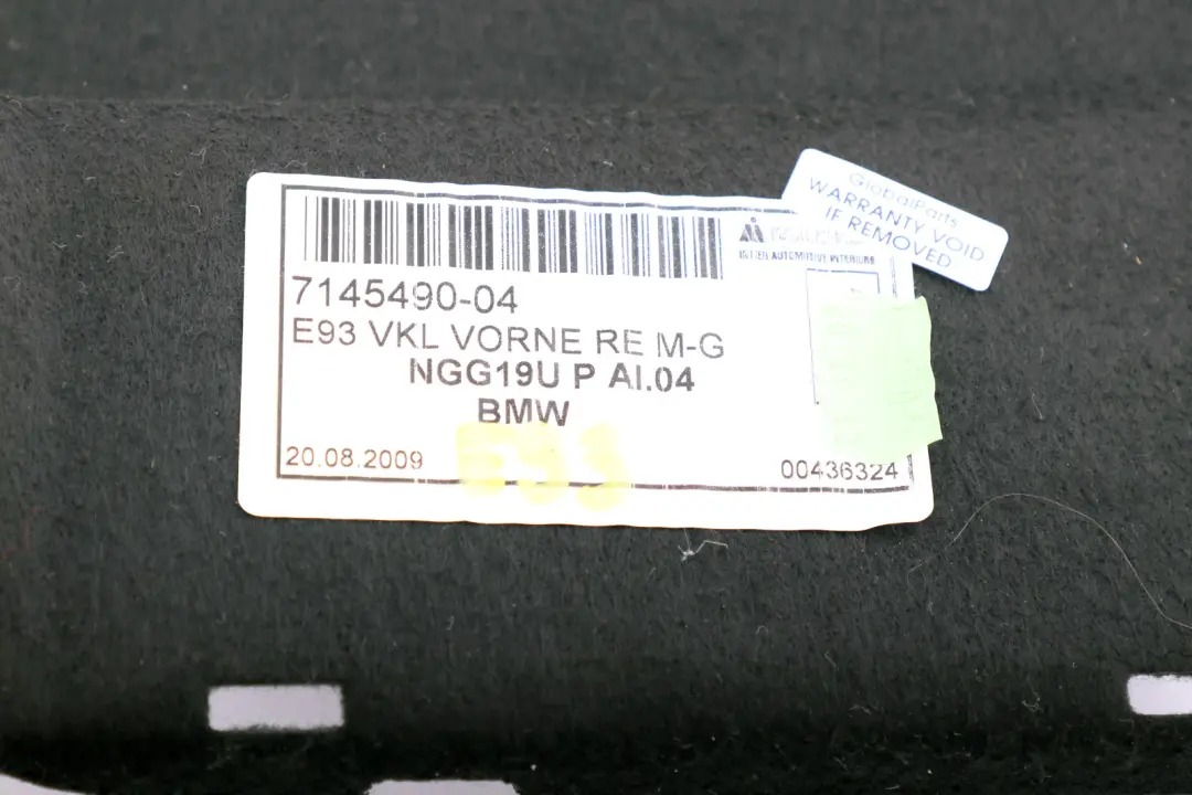 Reihe E93 E93N LCI Verkleidung Gepäckraum vorne rechts für BMW 3 mit Teilenummer 7145490 BMW 3 Reihe E93 E93N LCI Verkleidung Gepäckraum vorne rechts - SKU 7145490 - Teilenummer 7145490