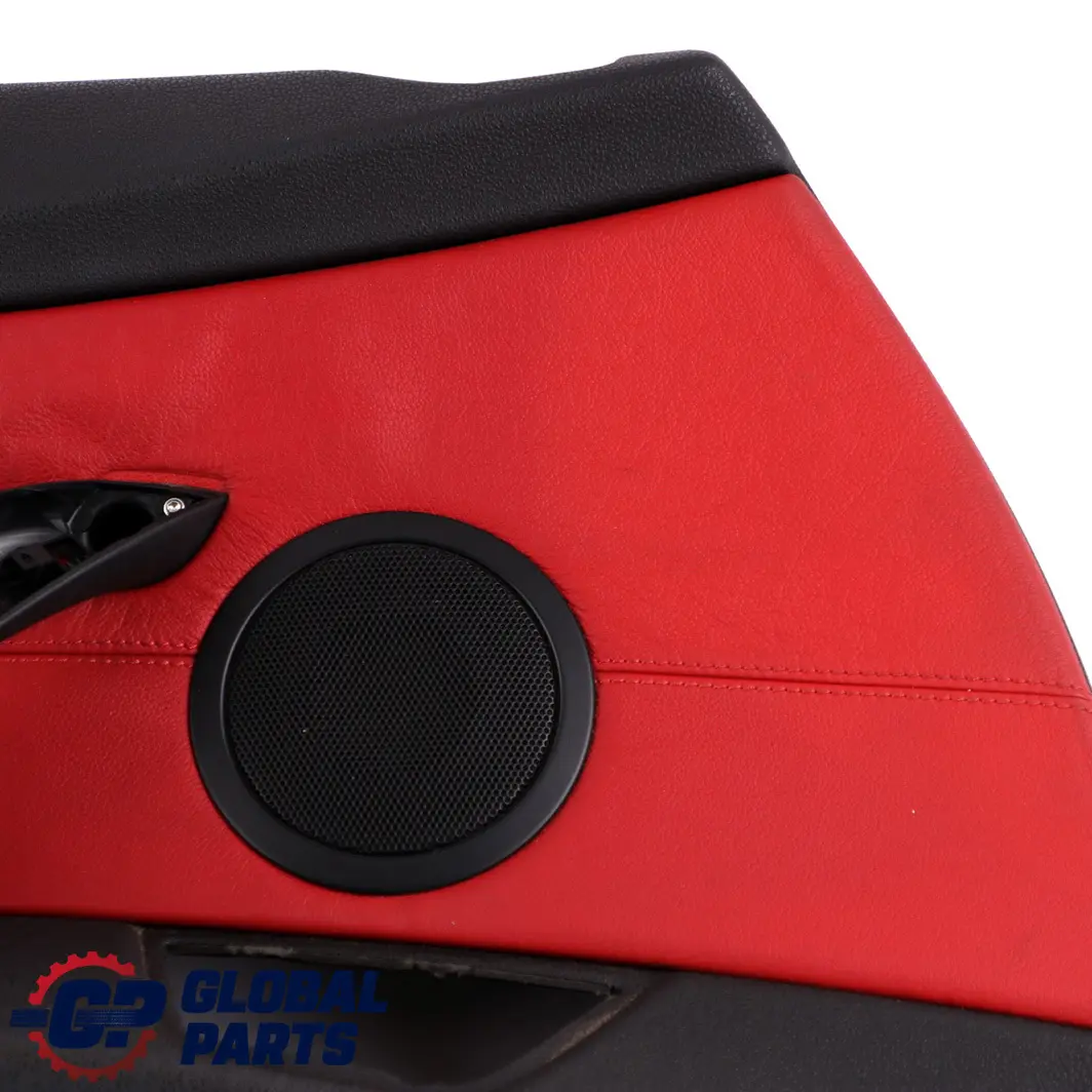 BMW Z4 Series E85 E86 Front Left N/S Door Card Trim Panel Leather Black Red - SKU 7145671 - Part number 7145671