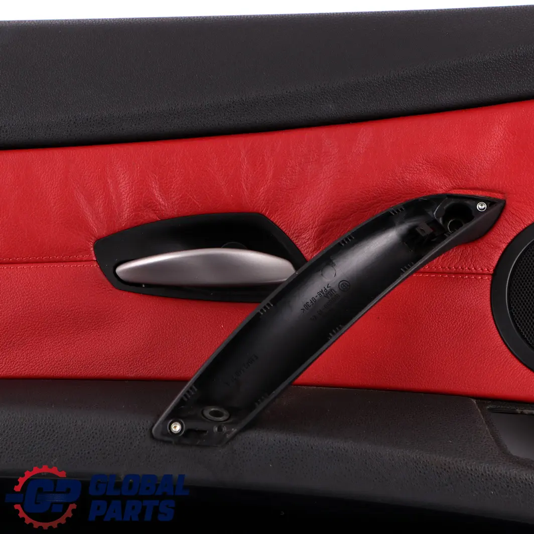 BMW Z4 Series E85 E86 Front Left N/S Door Card Trim Panel Leather Black Red - SKU 7145671 - Part number 7145671