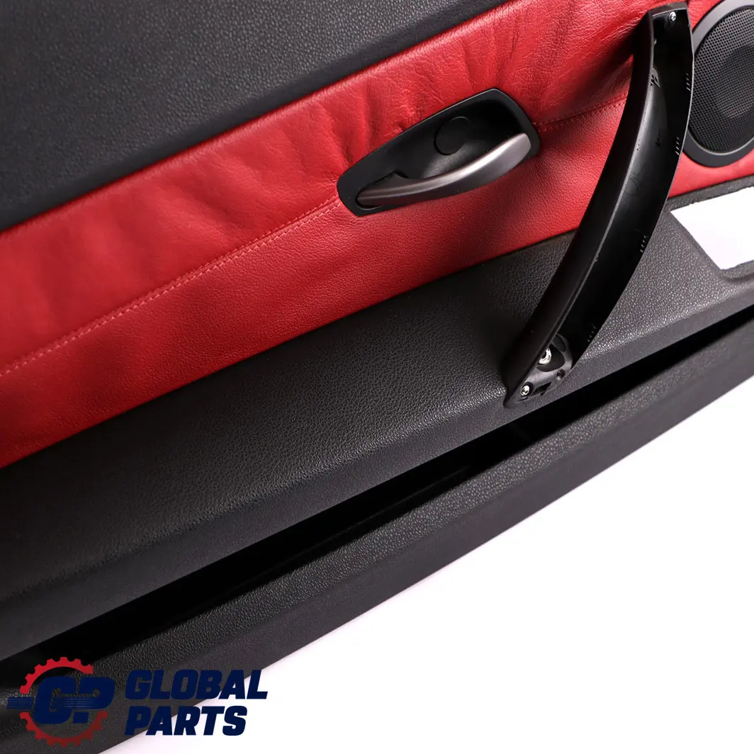 BMW Z4 Series E85 E86 Front Left N/S Door Card Trim Panel Leather Black Red - SKU 7145671 - Part number 7145671