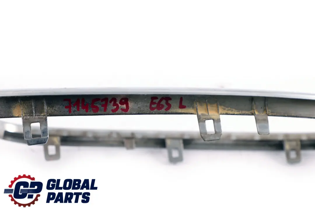 BMW 7 Series E65 E66 E67 Kidney Grille Trim Ring Chrome Front Left N/S - SKU 7145739 - Part number 7145739