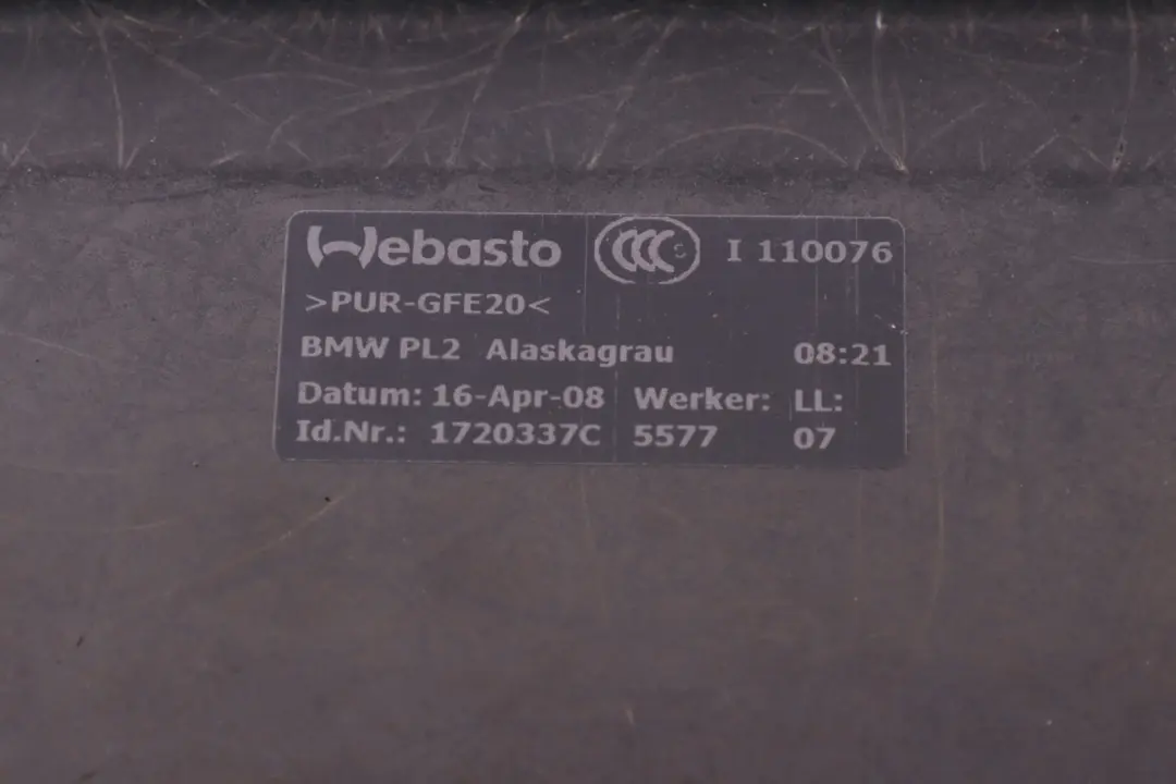 Schiebe Dach Deckel BMW E81 E82 E87 Schiebehebedach Grau für mit Teilenummer 7145887 Schiebe Dach Deckel BMW E81 E82 E87 Schiebehebedach Grau - SKU 7145887 - Teilenummer 7145887
