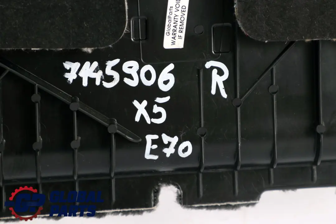 BMW X5 Series E70 Boot Trunk Trim Side Panel Right O/S Luggage Black - SKU 7145906 - Part number 7145906