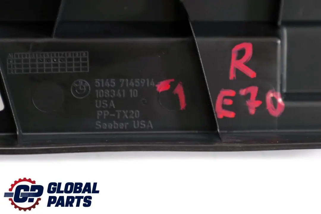 Trunk Pad Floor Boot Right O/S to BMW X5 Series E70 1 with Part number 7145914 BMW X5 Series E70 1 Trunk Pad Floor Boot Right O/S - SKU 7145914-1 - Part number 7145914