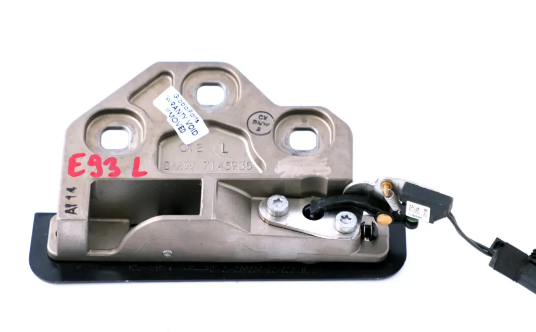 Piastra Base Coperchio Incernierato SX 5437 per BMW E93 Cabrio con numero di parte 7145935 BMW E93 Cabrio Piastra Base Coperchio Incernierato SX 5437 - SKU 7145935 - Numero di parte 7145935