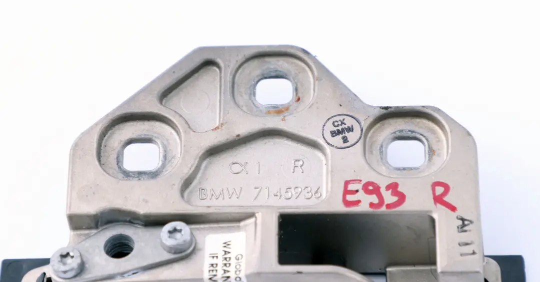 Plaque de Base Couvercle Rabattable Droite pour BMW 3 E93 Cabriolet la à propos du numéro de pièce 7145936 BMW 3 E93 Cabriolet la Plaque de Base Couvercle Rabattable Droite - SKU 7145936 - Numéro de pièce 7145936