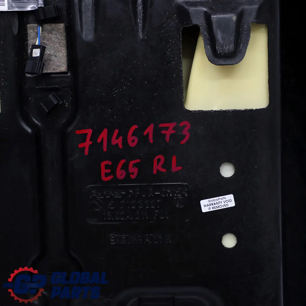 BMW E65 Asiento Trasero Izquierdo Funda Respaldo Climatizada Cuero Nasca Negro - SKU 7146173 - Número de pieza 7146173