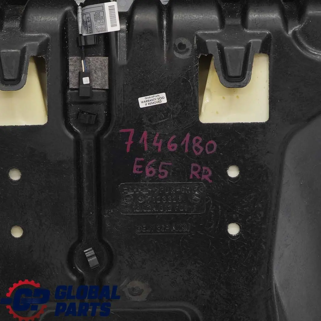 BMW 7 E65 E66 Siege Arriere Droite Reste Reference Klimatisierte Cuir Nasca Vert - SKU 7146180 - Numéro de pièce 7146180