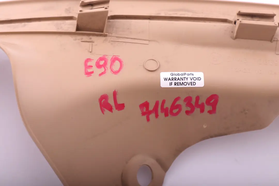 Seuil de porte arriere gauche Beige pour BMW E90 E91 LCI à propos du numéro de pièce 7146349 BMW E90 E91 LCI Seuil de porte arriere gauche Beige - SKU 7146349 - Numéro de pièce 7146349