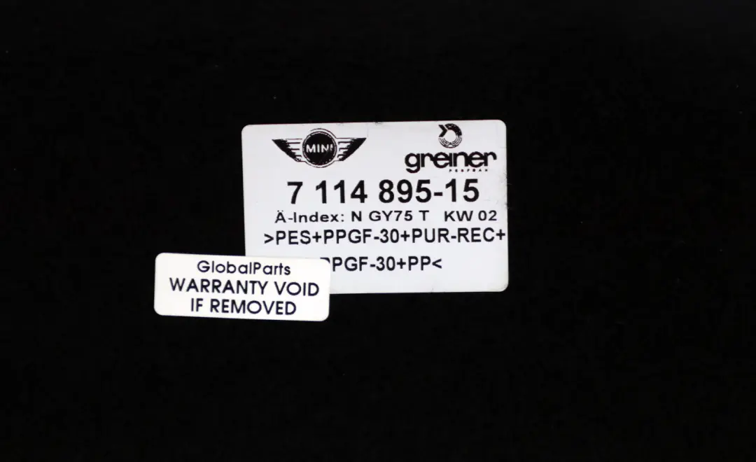BMW Mini Cabrio R52 Rear Window Parcel Shelf Trim 4114150 7114895 - SKU 7146370 - Part number 7146370