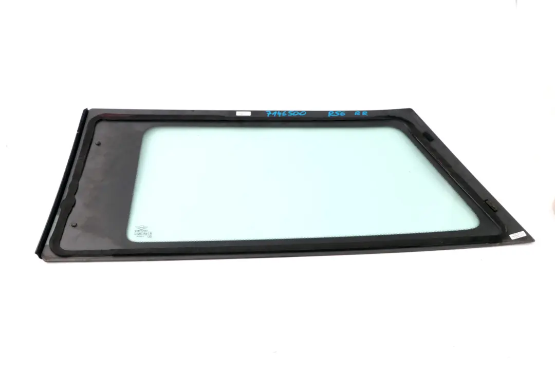 Quarter Side Window Mini Cooper One R56 R56N Glass Green Rear Right O/S Back to with Part number 7146500 Quarter Side Window Mini Cooper One R56 R56N Glass Green Rear Right O/S Back - SKU 7146500 - Part number 7146500