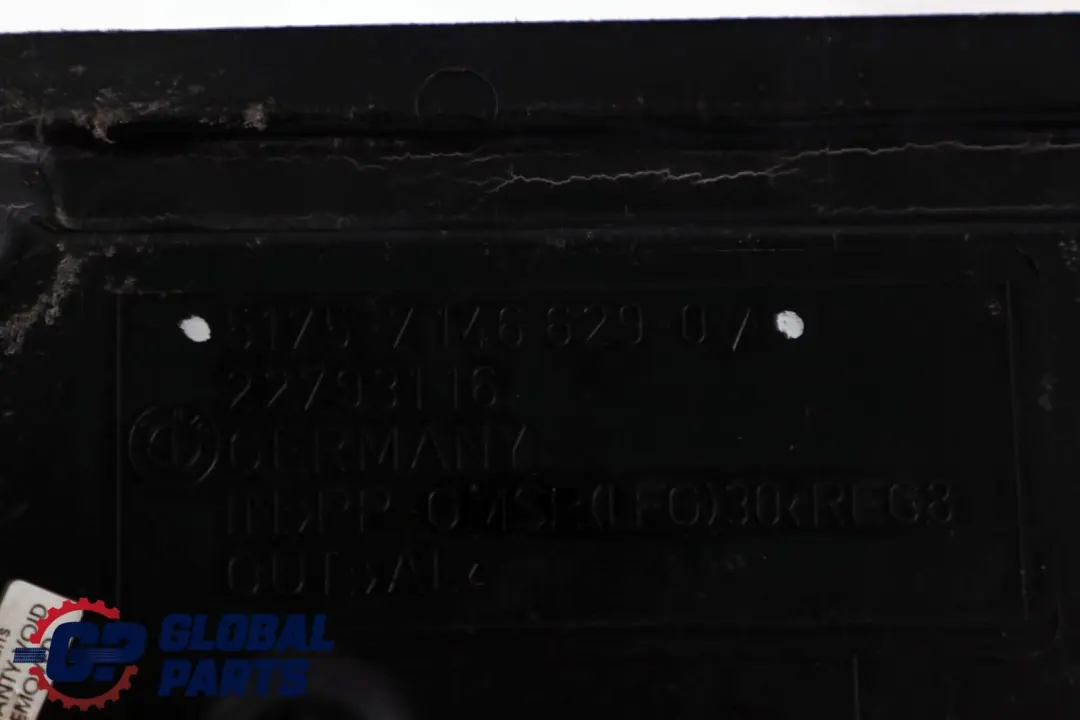 Gearbox Underfloor Centre Coating Cover Panel to BMW 7 E65 730d 740d with Part number 7146629 BMW 7 E65 730d 740d Gearbox Underfloor Centre Coating Cover Panel - SKU 7146629 - Part number 7146629