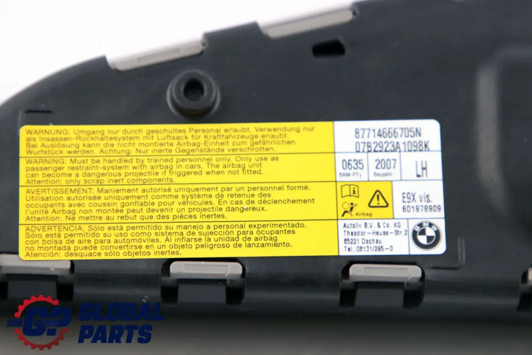 Side Front Left N/S Seat Grey to BMW 3 Series E90 E91 with Part number 7146667 BMW 3 Series E90 E91 Side Front Left N/S Seat Grey - SKU 7146667 - Part number 7146667