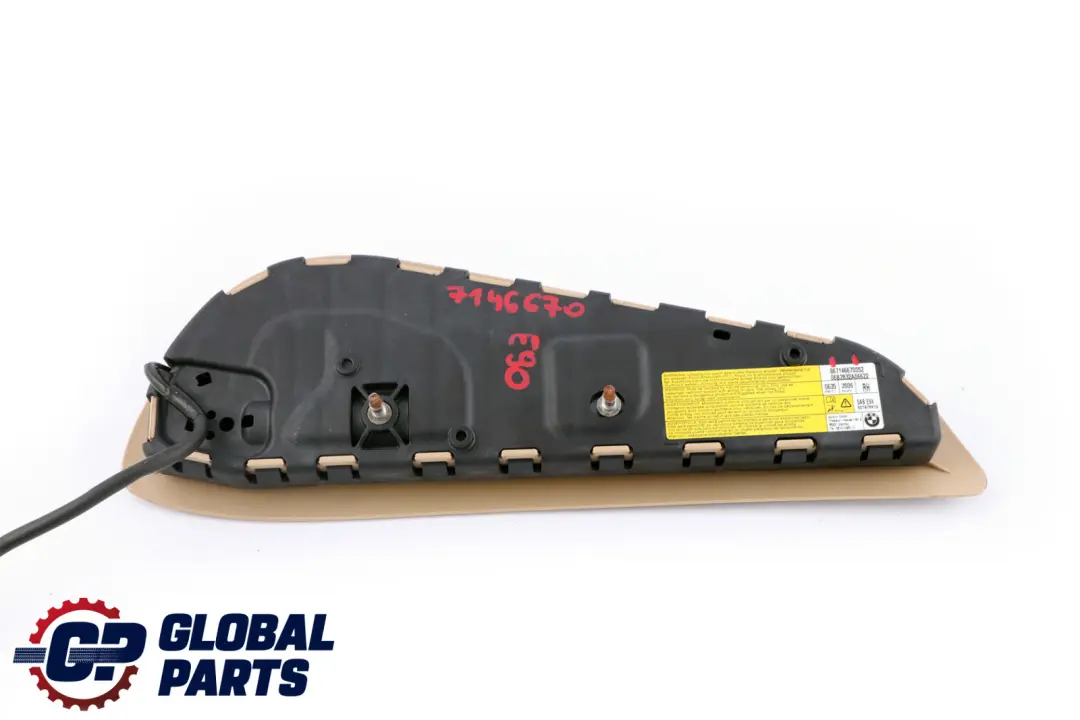 Poduszka Powietrzna Airbag Fotela Prawy Przód Beż do BMW E90 E91 LCI o numerze 7146670 BMW E90 E91 LCI Poduszka Powietrzna Airbag Fotela Prawy Przód Beż - SKU 7146670 - Numer Części 7146670