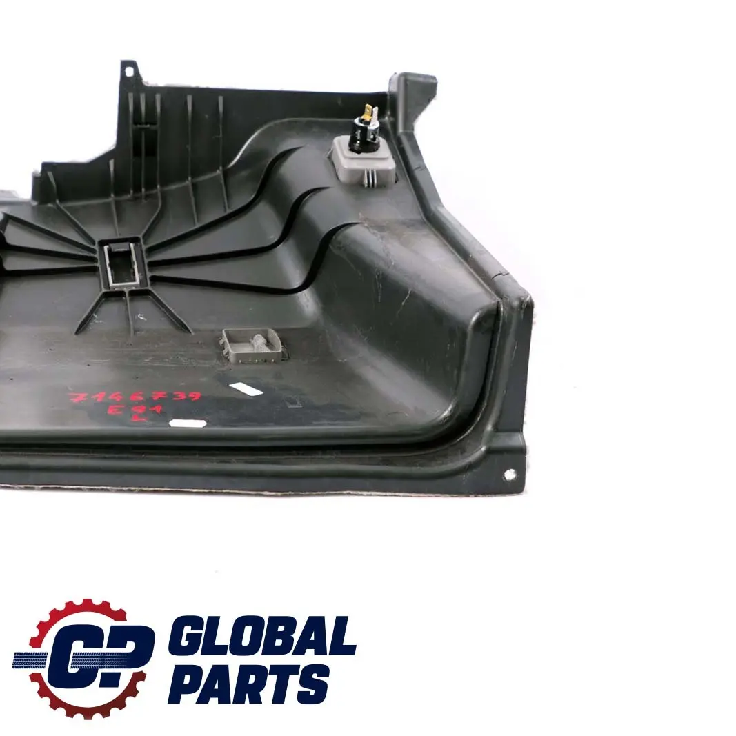 BMW E91 E91N LCI Rivestimento Portabagagli Frontale SX Grigio 7141891 - SKU 7146739 - Numero di parte 7146739