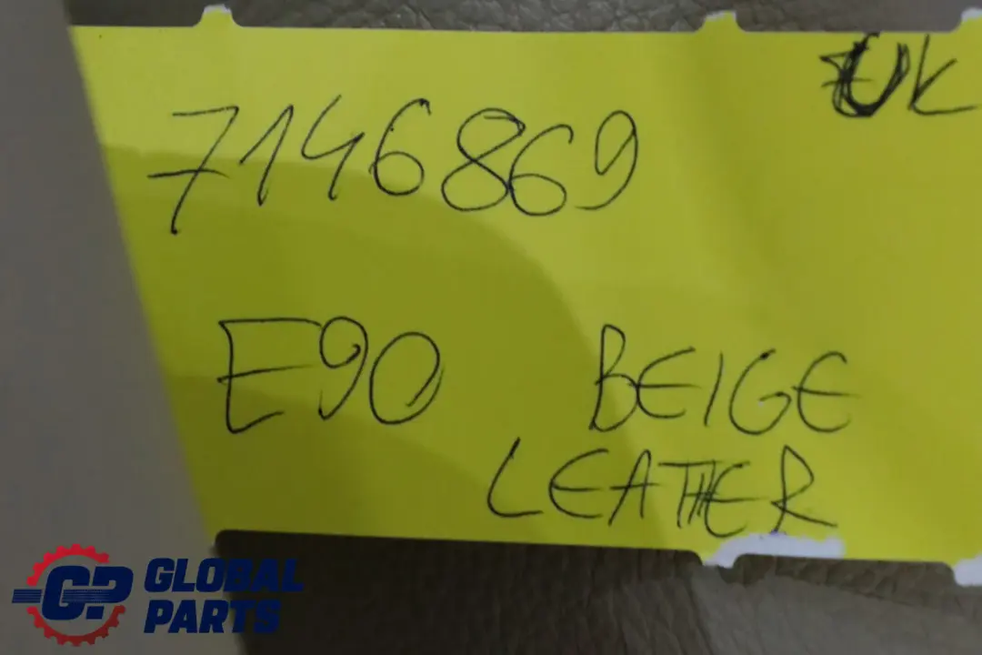 Beige Leather Dakota Cover Backrest Rear Seat Couch to BMW 3 Series E90 with Part number 7146869 BMW 3 Series E90 Beige Leather Dakota Cover Backrest Rear Seat Couch - SKU 7146869 - Part number 7146869