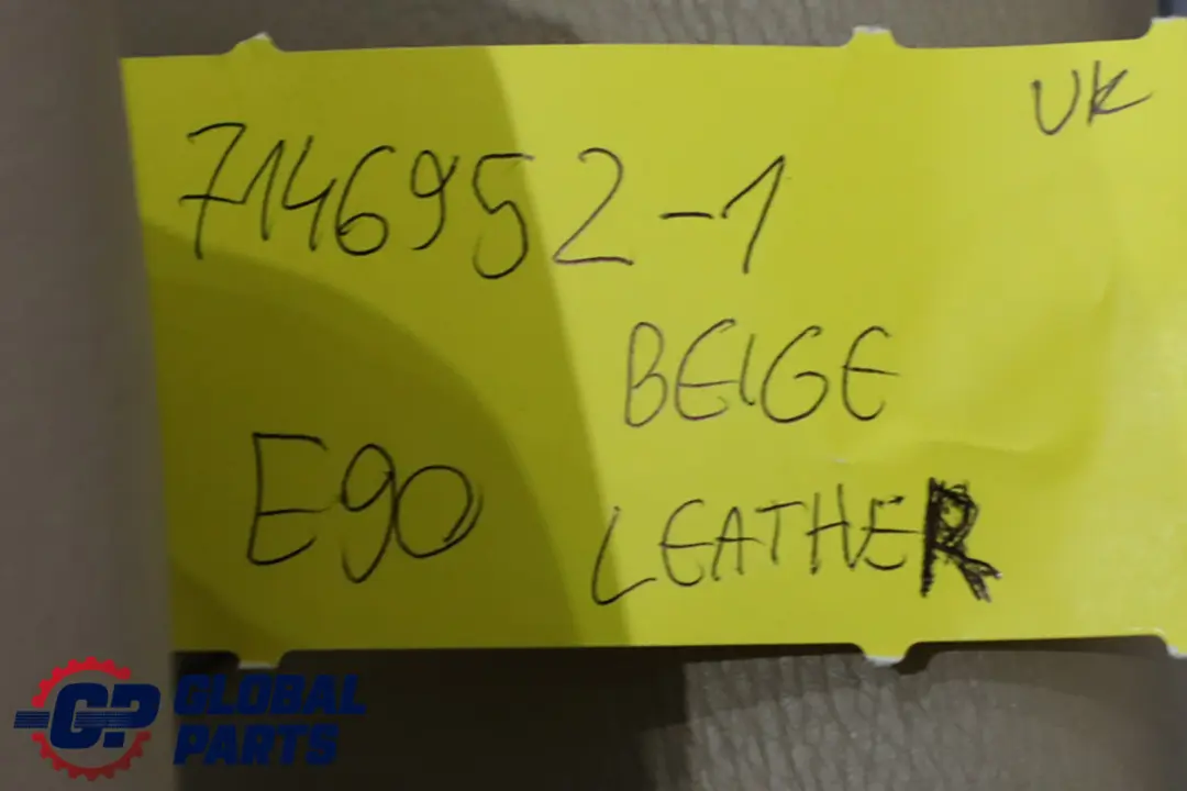 BMW 3 Series E90 1 Rear Left N/S Seat Cover Backrest Leather Beige Ski Bag - SKU 7146952-1 - Part number 7146952