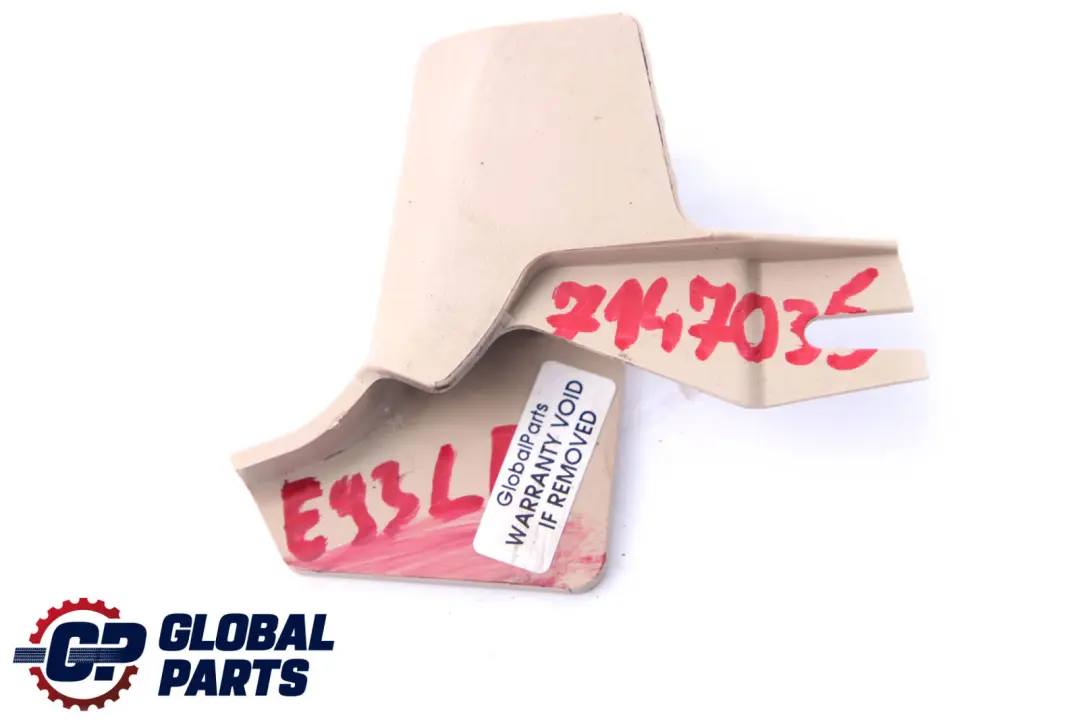Sitz Blende vorne innen Links Creambeige für BMW 3 6 er E93 E64 mit Teilenummer 7147035 BMW 3 6 er E93 E64 Sitz Blende vorne innen Links Creambeige - SKU 7147035 - Teilenummer 7147035