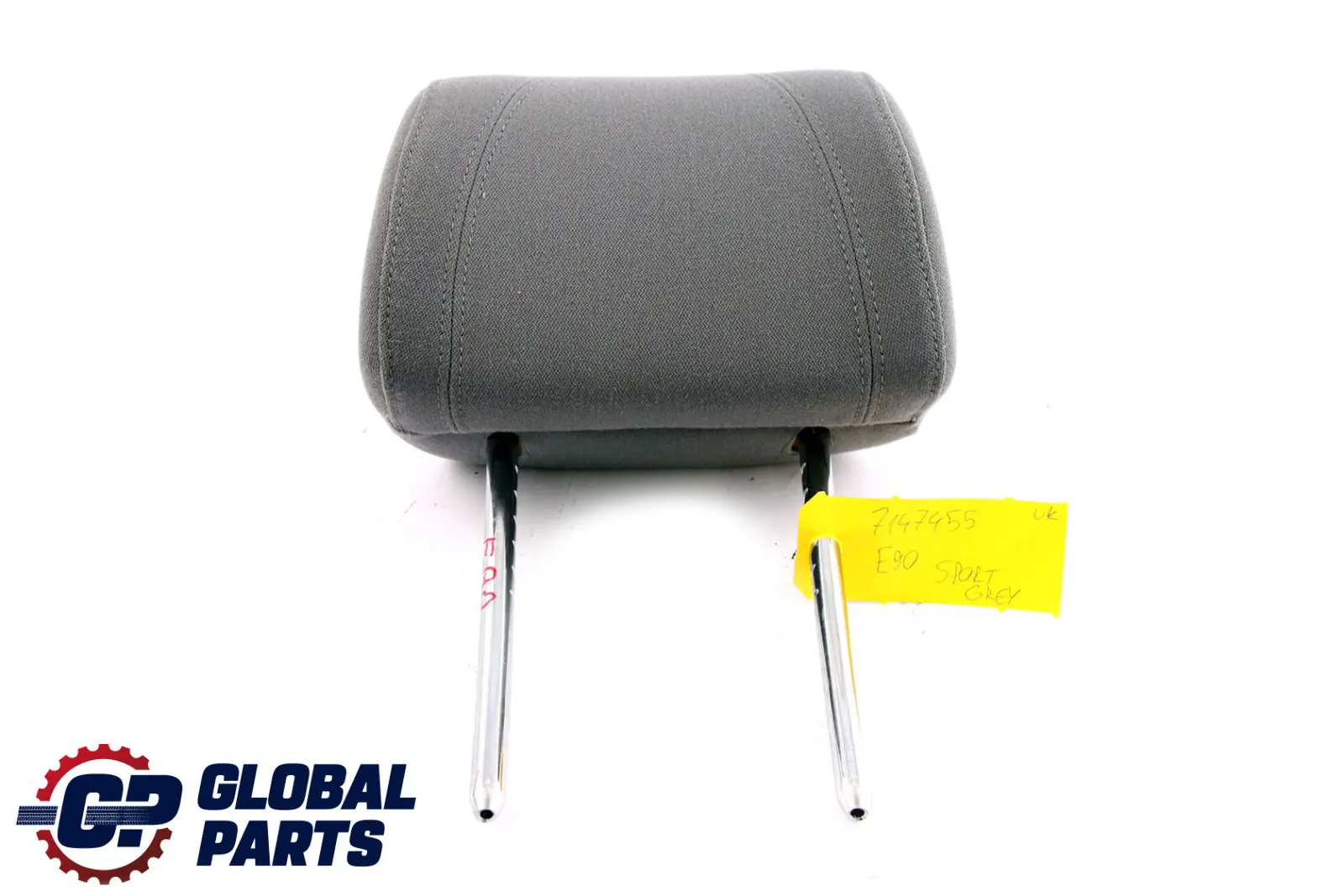 BMW 3 Series E90 E91 E92 Front Sport Seat Headrest Head Rest Cloth Fabric Grey