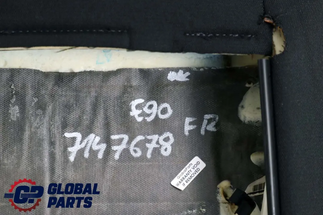 BMW 3 er E90 E91 Rückenlehne Bezug Lehne Stoff Anthrazit Vorne Rechts - SKU 7147678-1 - Teilenummer 7147678
