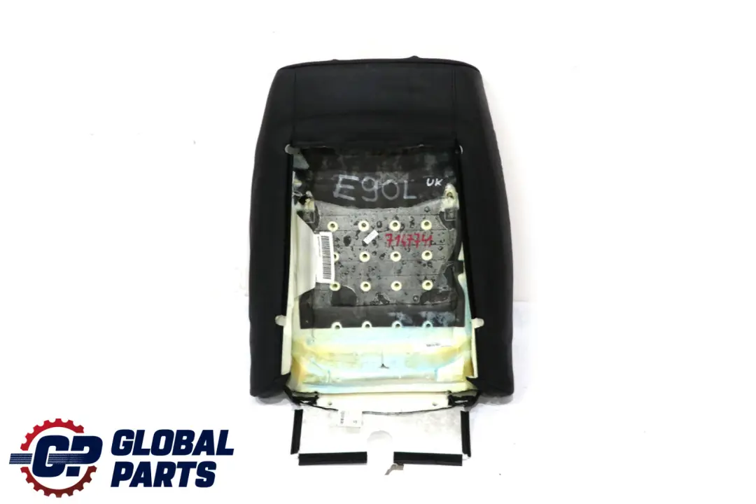 BMW 3 Series E90 E91 Sitz Vorne Links Lehne Bezug Leder Schwarz - SKU 7147741 - Teilenummer 7147741