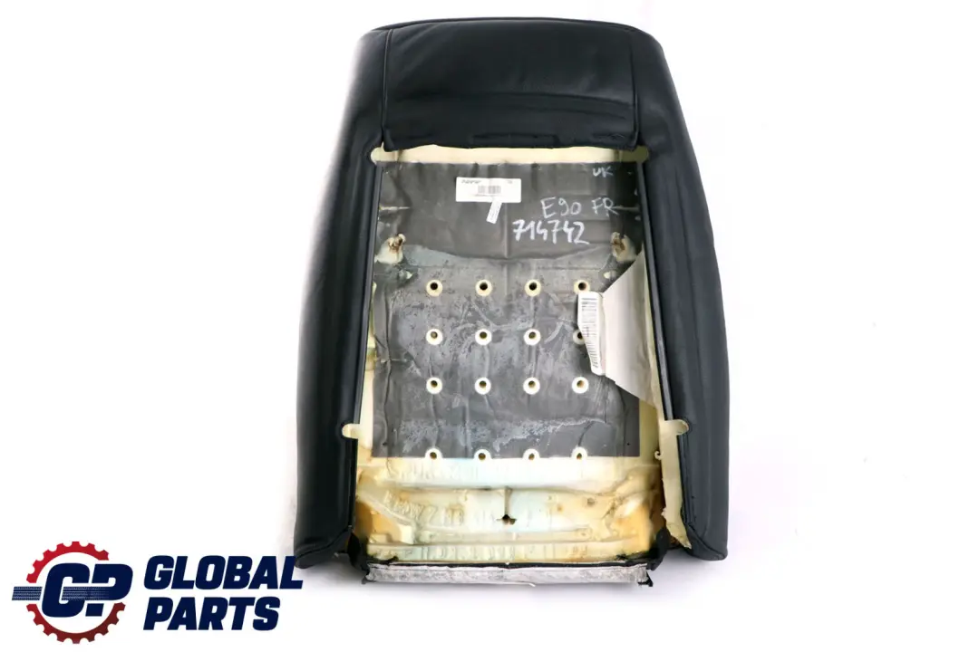 BMW 3 Reihe E90 E91 Sitz Vorne Rechts Lehne Bezug Leder Schwarz - SKU 7147742 - Teilenummer 7147742