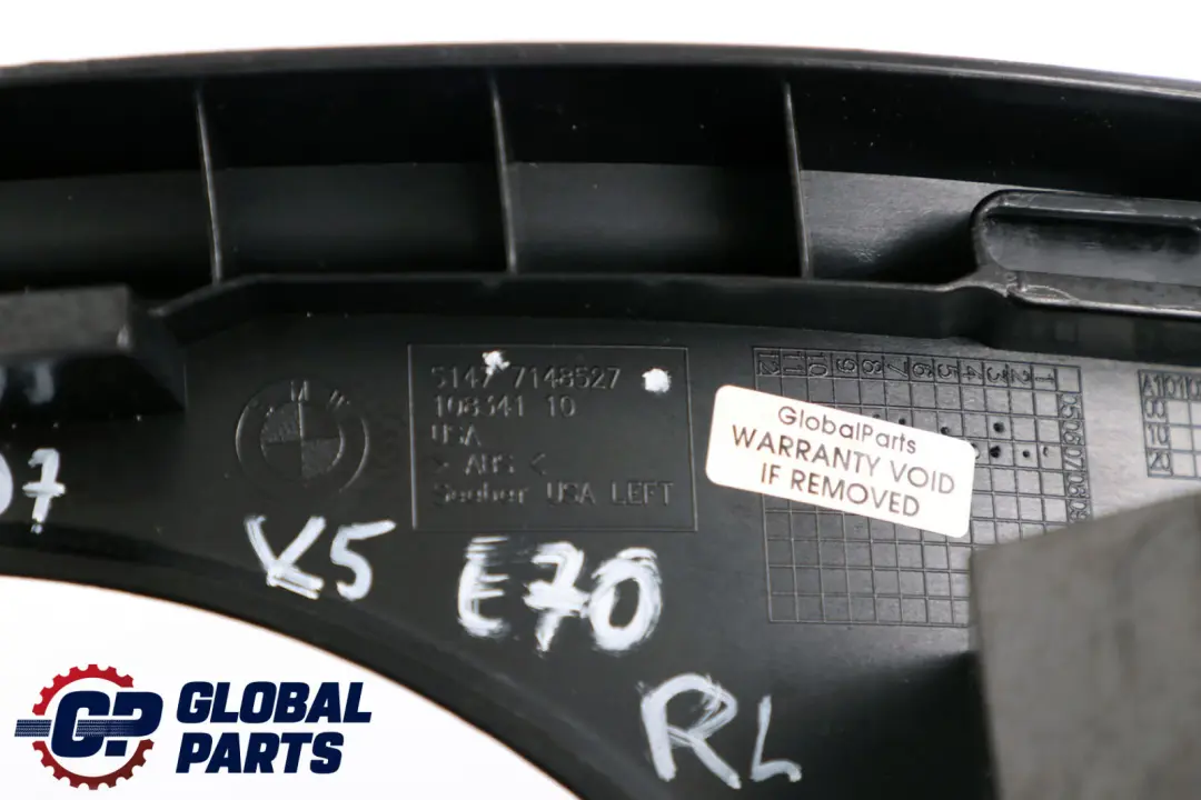 Tapa Tira Entrada Trasera Izquierda N/S Interior Sill Trim para BMW X5 E70 con número de pieza 7148527 BMW X5 E70 Tapa Tira Entrada Trasera Izquierda N/S Interior Sill Trim - SKU 7148527 - Número de pieza 7148527