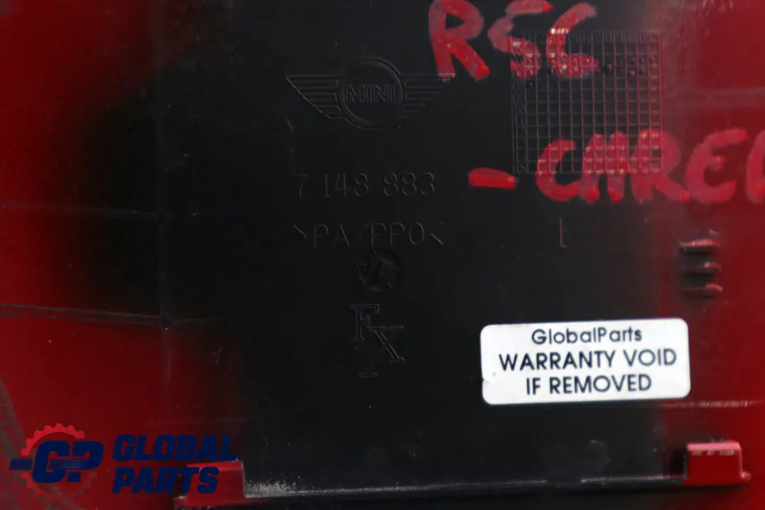 Mini Cooper R55 R56 Filler In Flap Tapa De combustible Chili Red - SKU 7148883-CHRED - Número de pieza 7148883