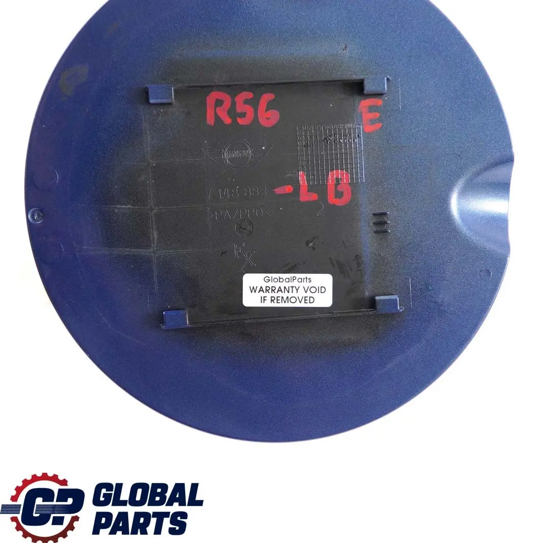 Filler In Flap Fuel Cap Cover Lightning Blue to Mini Cooper R55 R56 LCI with Part number 7148883 Mini Cooper R55 R56 LCI Filler In Flap Fuel Cap Cover Lightning Blue - SKU 7148883-LB - Part number 7148883