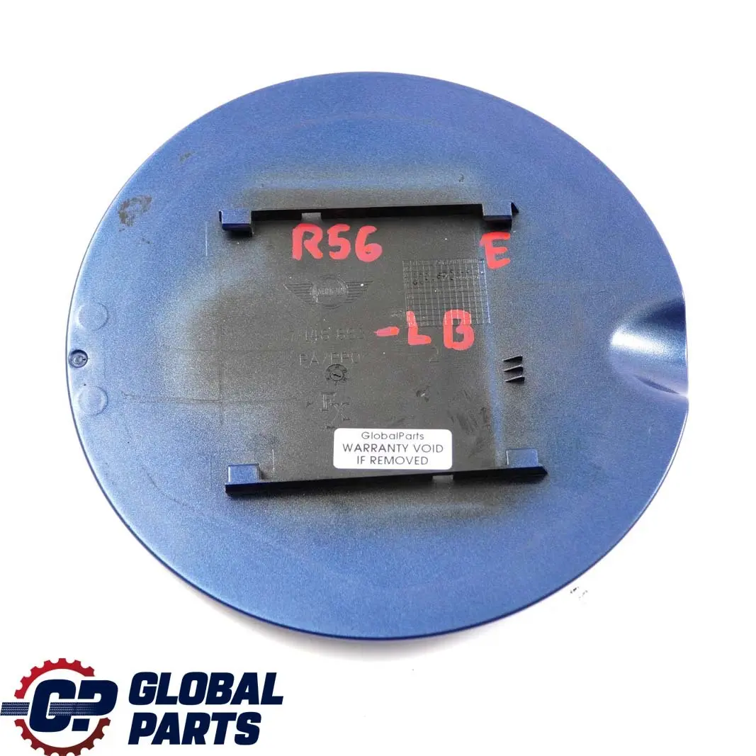 Mini Cooper R55 R56 LCI Filler In Flap Fuel Cap Cover Lightning Blue - SKU 7148883-LB - Part number 7148883