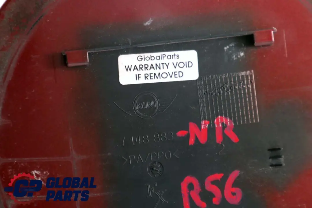 Filler In Flap Fuel Cap Nightfire Red to Mini Cooper One R55 R56 LCI with Part number 7148883 Mini Cooper One R55 R56 LCI Filler In Flap Fuel Cap Nightfire Red - SKU 7148883-NR - Part number 7148883
