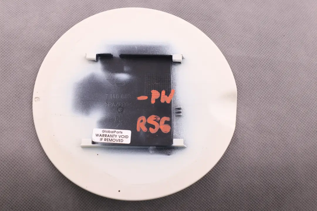 Filler In Flap Fuel Cap Cover Pepper White to MINI Cooper R55 R56 LCI with Part number 7148883 MINI Cooper R55 R56 LCI Filler In Flap Fuel Cap Cover Pepper White - SKU 7148883-PW - Part number 7148883