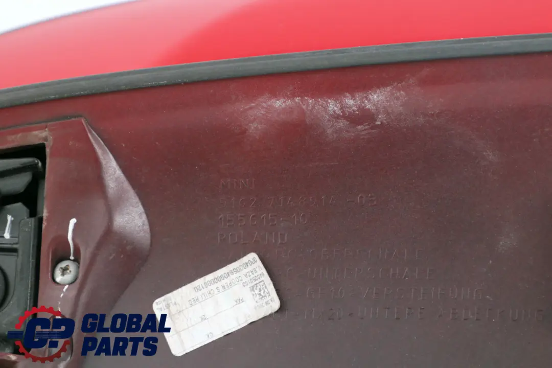 BMW Mini Cooper S R56 Rear Spoiler Black Chili Red - SKU 7148914-BLK/CHRED - Part number 7148914