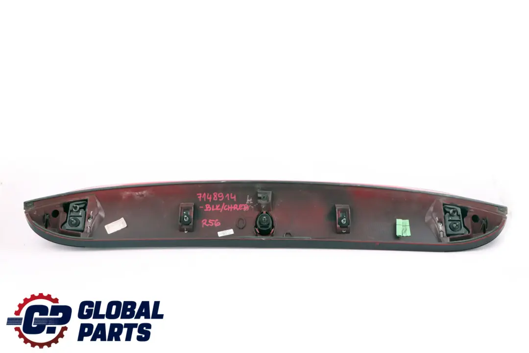 Spoiler Black Chili Red to BMW Mini Cooper S R56 Rear with Part number 7148914 BMW Mini Cooper S R56 Rear Spoiler Black Chili Red - SKU 7148914-BLK/CHRED - Part number 7148914